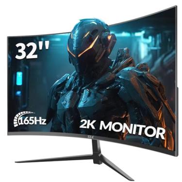 Imagem de ZZA Tela de 32 polegadas - resolução 2K, 165Hz/180Hz, monitor 1440p, tempo de resposta de 1ms, FreeSync e G-Sync, HDR10, cobertura sRGB 122%, DP/HDMI, suporte para monitor de computador de 32