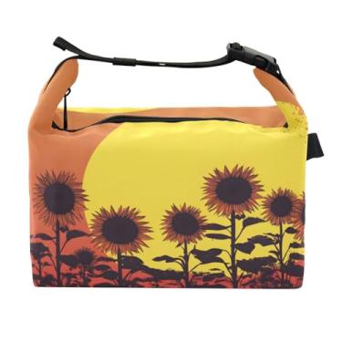 Imagem de STAYTOP Lancheira de girassol pôr do sol com fivela de alça, lancheira isolada para meninos e meninas, lancheira térmica para trabalho escolar