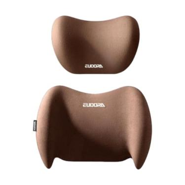 Imagem de Generic Almofada de apoio lombar e para encosto de cabeça para carro. Almofada de apoio para as costas, confortável e versátil, serve para todos os veículos.