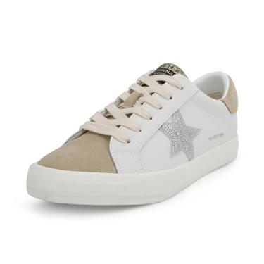 Imagem de VINTAGE HAVANA Grande Tênis feminino moderno | Star Tennis Tênis feminino | Cano baixo sem cadarço | Caminhada Confortável Casual, Branco/strass multi, 37