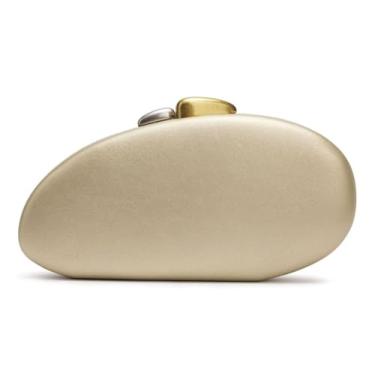 Imagem de Bolsa clutch de designer para mulheres, elegante bolsa formal de couro PU, bolsa pequena para festas, casamentos, Dourado