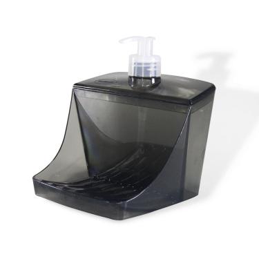 Imagem de Porta Detergente Dispensador Líquido Cozinha Dispenser Preto Fumê,500 ml