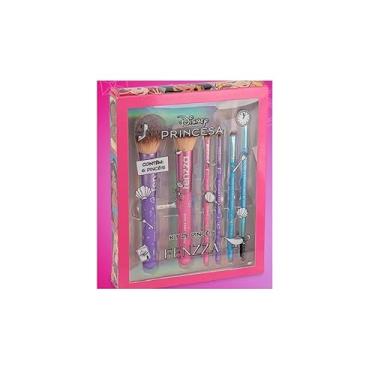Imagem de Kit de Pincéis de Maquiagem FENZZA - Disney Princesa - Estojo 6 Peças, Cerdas Macias, Presenteável, DIS136