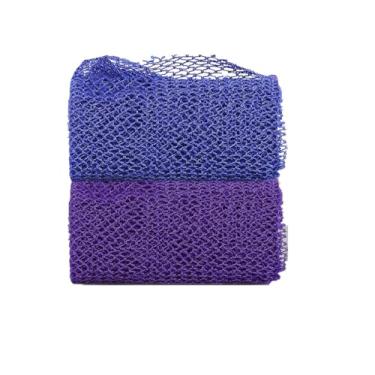 Imagem de Esponja de Banho em Malha Estilo Africano Exfoliante com Espuma Limpeza Remoção Pele Morta Suave e Macia Auxiliar Diário Cuidados a no Fácil Limpar