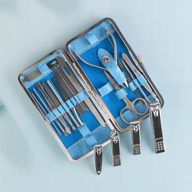 Imagem de Kit de pedicure para cortadores de unhas - Kit de manicure de aço inoxidável com 19 peças, kits profissionais de cuidados com as unhas, ferramentas de cuidado de unhas com estojo de viagem luxuoso
