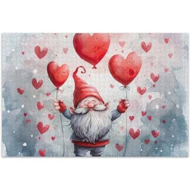 Imagem de Quebra-cabeça de gnomo de Dia dos Namorados para adultos, 500 peças, paisagem floral, Prime, elefante branco