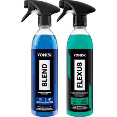 Imagem de Vonixx Kit FLEXUS 500ML & BLEND SPRAY 500ML Limpa Revitaliza Plástico Painel 2 Em 1 com Sio2 para Durabilidade