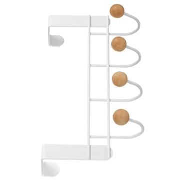 Imagem de GLOGLOW Cabide de Porta Traseira, Toalheiro de Ferro Cereja Chinês, Solução de Armazenamento Durável para Casa, Organiza Chapéus e Toalhas, Suprimentos de Armazenamento (4 ganchos)