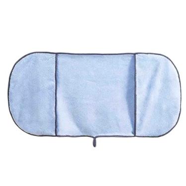 Imagem de Toalhas de microfibra para cães de secagem de cães médio pequeno roupão de estimação gato absorvente grosso macio confortável respirável secagem rápida (azul, 35 x 77 cm)