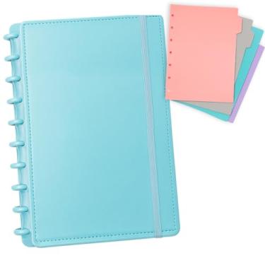 Imagem de Kit Caderno Escolar Inteligente 10 Discos com 4 Divisórias – Reutilizável, Modular, Capa Premium, Folhas Removíveis – Ideal para Escola, Faculdade, Planner e Escritório