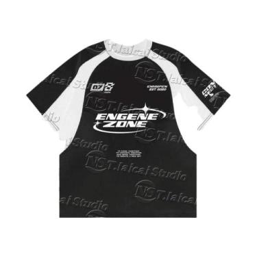 Imagem de Camiseta Masculina Y2K De Verão Com Manga Curta, Tendência MOTO 2025, 