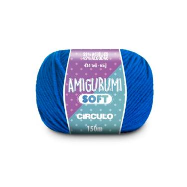 Imagem de Fio Amigurumi Soft Círculo 150m Acrílico Algodão Macio Crochê Tricô Artesanato Versátil (2620 - PRAIA)