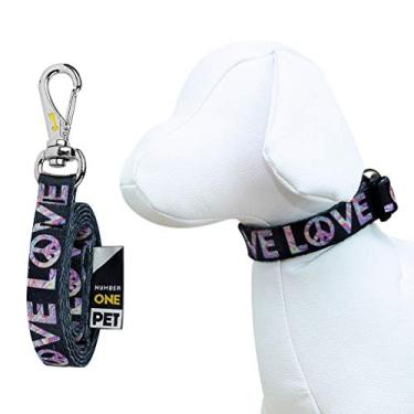 Imagem de Coleira e Guia Para Cachorro Number One Love
