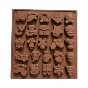 Imagem de Molde De Silicone Para Chocolate De Natal Com 25 Cavidades Em Vários F