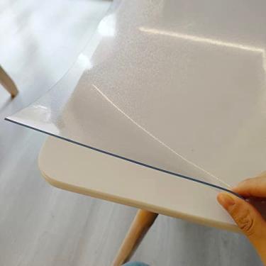 Imagem de Tapete de chão, tapete de cadeira de PVC para tapetes de pelúcia, tapetes de cadeira de mesa de computador transparente para pisos alcatifados, tapete de cadeira de escritório para tapete de pilha