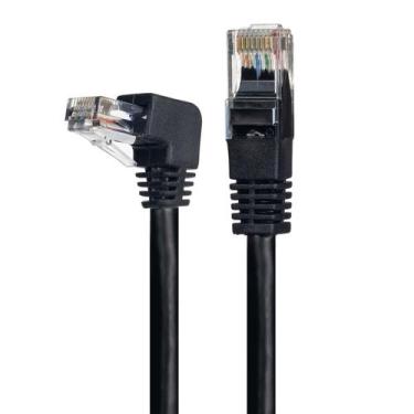 Imagem de Cabo de Rede Patch Cord Cat5 com Plug de 90º Graus para Baixo - CIRILO