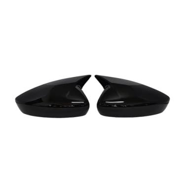 Imagem de Tampas do espelho retrovisor lateral porta lateral retrovisor asa espelho capa acessórios do carro Compatível com mazda 3/axela bp 2019-2024(Gloss Black)