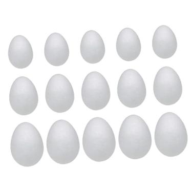 Imagem de oshhni Ovos de Páscoa de espuma artesanal, ovos inacabados, materiais para artesanato, enfeites para decorações DIY, projetos de arte para crianças, 15 Peças Sortidas