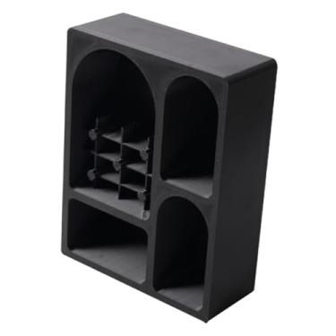 Imagem de Milageto Armário em miniatura na escala 1:12, mini móvel, estante, prateleira para livros, gabinete para diorama de casa de bonecas, Preto, Sem Pés