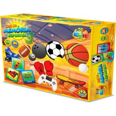 Imagem de Jogo da Memoria Esportes Brinquedo Educativo 48 Peças - GGB Brinquedos