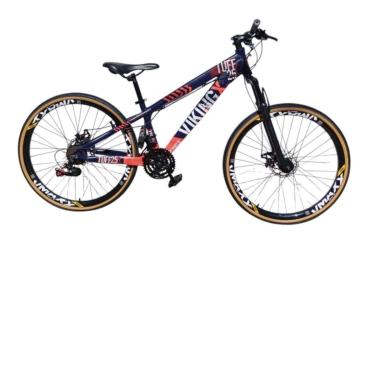 Imagem de Bicicleta 26 VikingX T25 21v Freeride Freio Disco Mecânico Suspensão Pneu Slick Fino Fx Amarela1.50-Unissex