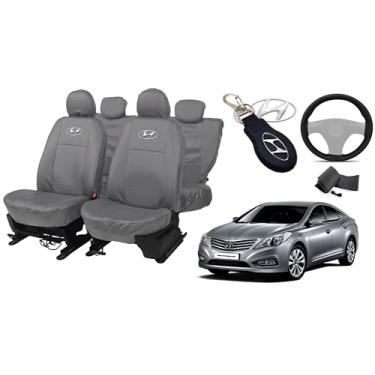 Imagem de Capa De Couro Cinza Para O Banco Do Azera 2012-2018, Proteção Impermeável, Resistente, Elegante e Fácil de Instalar, Ideal para Proteger o Estofado do Seu Carro Contra Sujeira, Desgaste e Danos