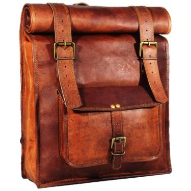 Imagem de Urban Dezire Mochila Vintage de Couro para Laptop Masculina