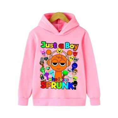 Imagem de Moletom Com Capuz Para Meninos Cartoon Sprunki Just a Boy, Casual, Con