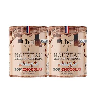 Imagem de Kit 2x Pasta de Amendoim com Proteína Whey Protein 600g - Chef Whey-Unissex