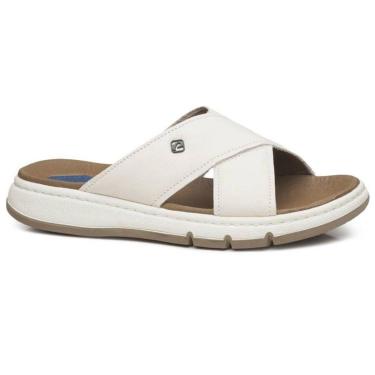 Imagem de Chinelo Masculino Dubai Couro Milk Pegada 134306-01-Masculino