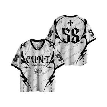 Imagem de Camiseta Casual Feminina De Halloween Com Decote Em V E Manga Curta, E