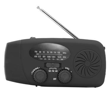 Imagem de Rádio De Manivela Solar | Rádio FM Portátil - Equipamento De Sobrevivência Impermeável A Energia Solar Para Escritório Casa Garagem Acampamento Mesa Escrivaninha