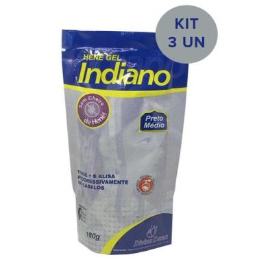 Imagem de Kit C/ 3un Hene Indiano Gel Médio 180g Divina Dama