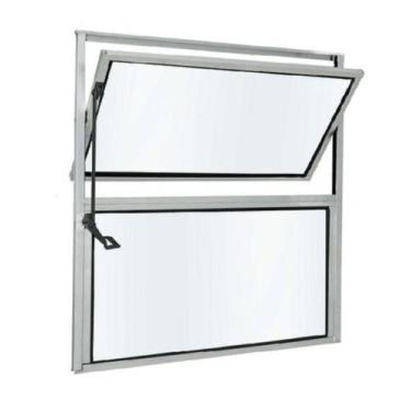 Imagem de Janela Basculante vitro aluminio 40x40 cm, KIT com 4 Bascula - Alumini