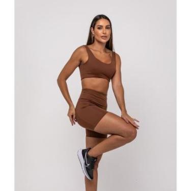 Imagem de Bermuda Salvatore Fashion Suplex Poliamida Bolso Quadrado Feminina-Feminino