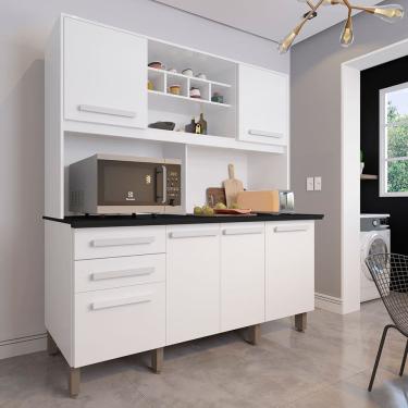 Imagem de Armario para Cozinha 6 Portas 2 Gavetas Luna Plus Moveis Imop