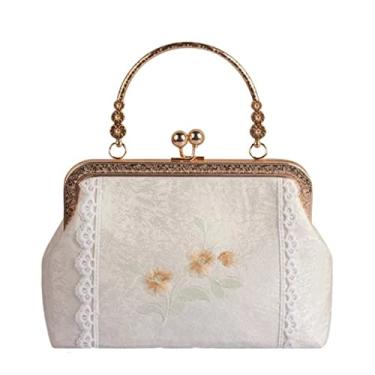 Imagem de Bolsa de mão bordada estilo chinês para mulheres vintage com armação de metal bolsas de noite Kiss Lock Qi Pao bolsa de embreagem feminina bolsas étnicas /964