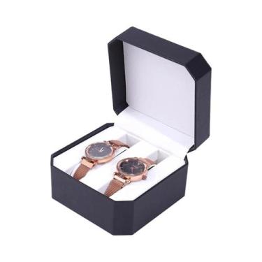 Imagem de Caixa Organizadora De Relógios De Luxo Unissex Em Couro PU, Suporte Pa