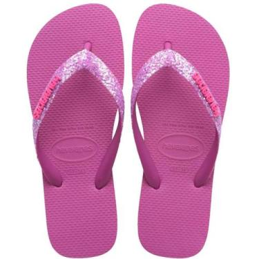 Imagem de Chinelo Feminino Havaianas Legitimas Top Brilho Glitter Neon, 35/36, R
