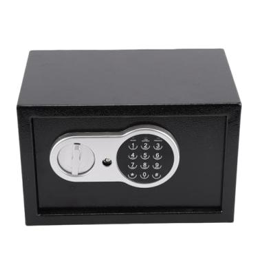 Imagem de Generic Mini Armário de Segurança Com Chaves e Bloqueio de Teclado Com Senha para Joias de Dinheiro, Cofre Eletrônico Compacto Com Armazenamento Versátil para Escritório Doméstico, Aço Carbono