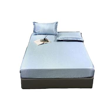 Imagem de THJKUPO 1 conjunto de colchonete fixo antiderrapante para cama de três peças, tapete de ar condicionado, lavável na máquina (1,8 m)