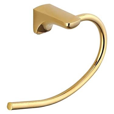 Imagem de Secador de toalhas, toalheiro de banheiro, toalheiro de meio círculo de latão para banheiro, toalheiro montado na parede, estilo europeu