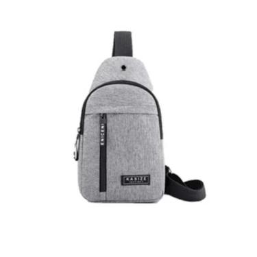 Imagem de BOLSA MOCHILA IMPERMEÁVEL TRANSVERSAL CROSSBODY POCHETE DE PEITO PORTÁTIL ALÇA ÚNICA AJUSTÁVEL