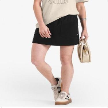 Imagem de Shorts Saia Juvenil Menina Com Bolsos Frontais Preto Rovitex-Feminino
