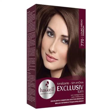 Imagem de Tonalizante Haskell Excllusiv Tom 770 Louro Médio Marrom