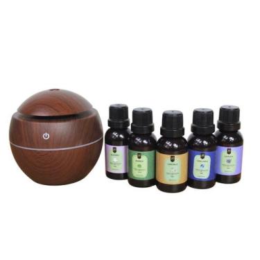 Imagem de Combo Difusor Elétrico + 5 Essências De 30Ml Hidrossolúveis - Nattuaro