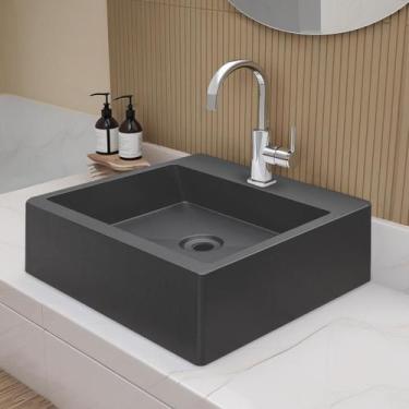 Imagem de Cuba Pia Para Banheiro Apoio Lavabo 32X30Cm Palermo Cinza - Riverzza