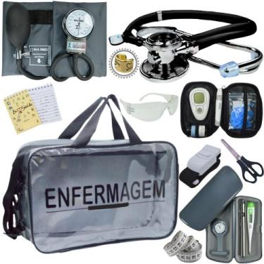 Imagem de Kit Enfermagem Cores Bolsa Top Premium + Medidor Glicose - Love Saude,