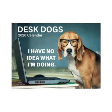 Imagem de Calendário De Parede 2026 Cão Engraçado Fazendo Cocô, Planejador Mensa