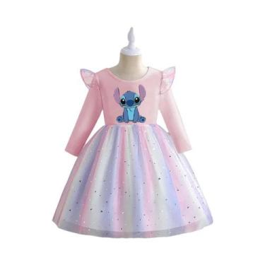 Imagem de Vestido De Princesa De Manga Comprida Para Meninas, Roupas Infantis Da